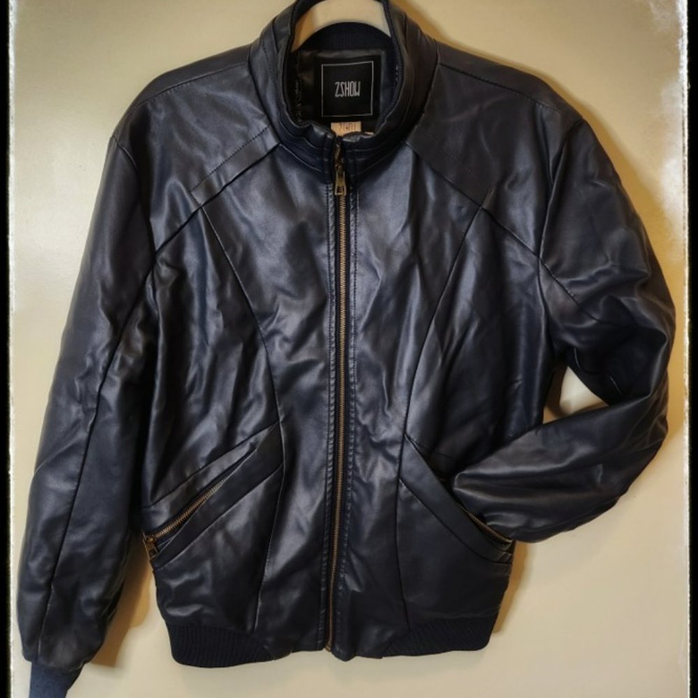 ZSHOW Black Faux Leather Jacket (Small)